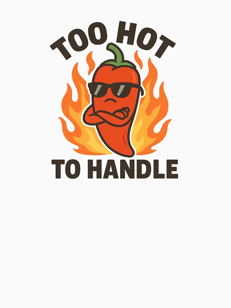 Too Hot to Handle – Spicy Cooking Pun Design by Designeerguy