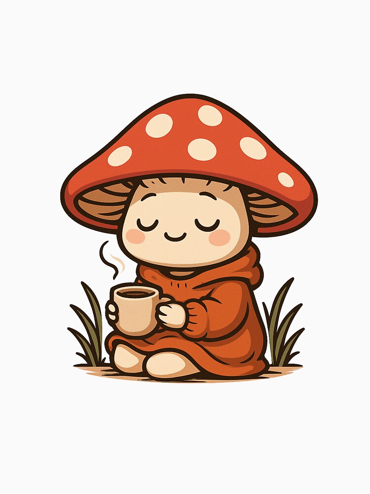 Mushroom Frog with Umbrella – Cute Cottagecore Frog in Rain | Cozy Nature Aesthetic by ColorSplash123