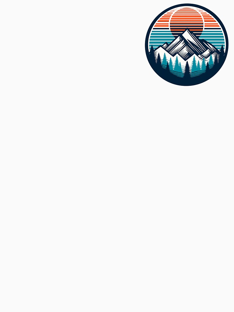 Vintage Mountain Sunset Logo | Retro Outdoor Camping & Hiking Design by Timber-Trail