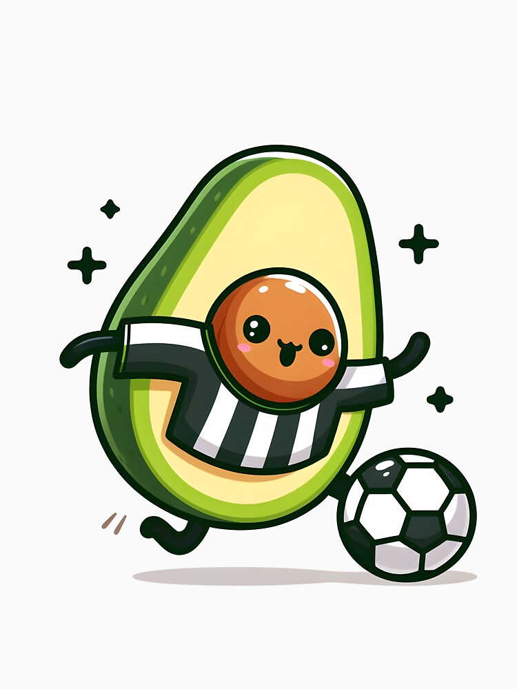 Kawaii Avocado With A Soccer Jersey by CanvasCutie