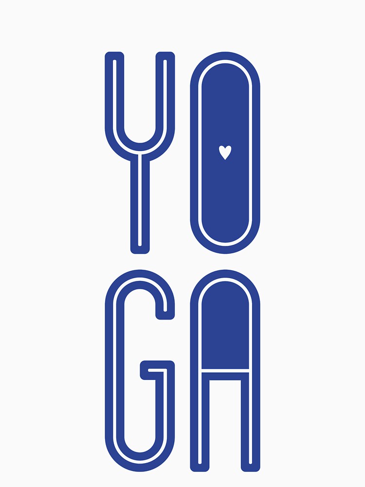 YOGA - Blue on White by MILESTYLES