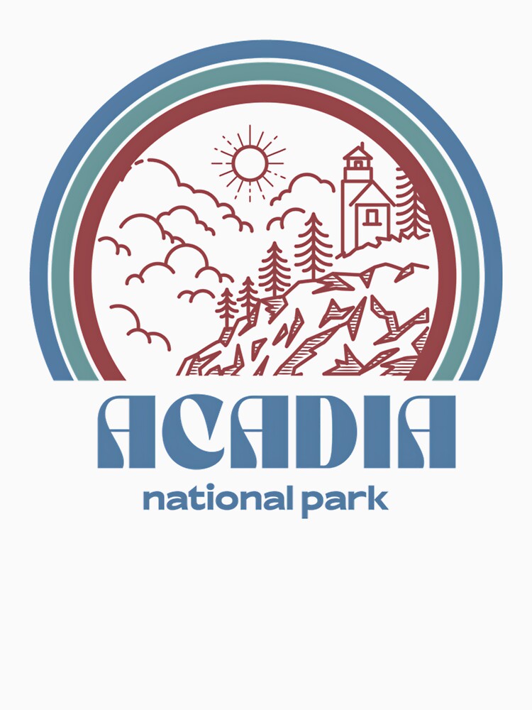 Acadia National Park Retro Vintage Style Outdoor Hiking by Gennadim