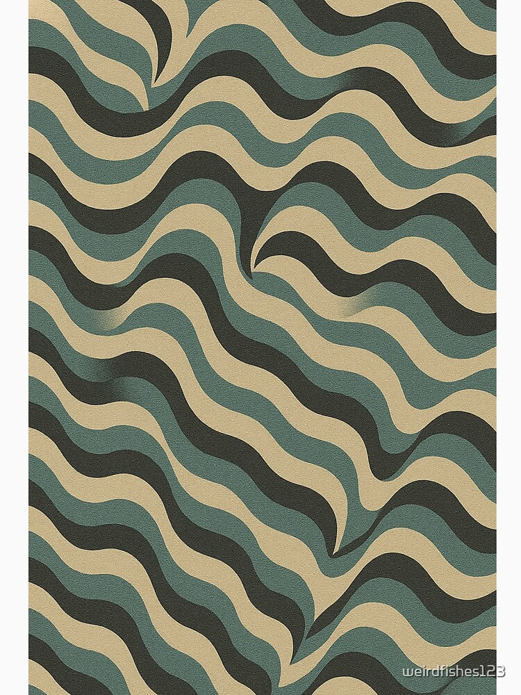 Vintage Wavy Lines in Muted Tones by weirdfishes123