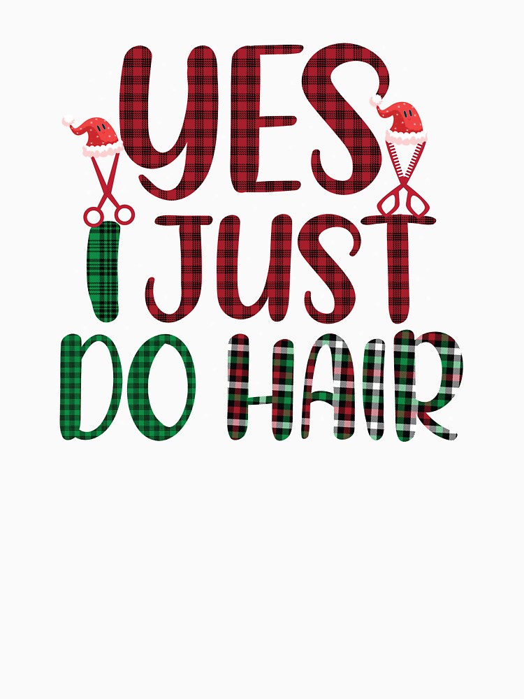 Yes i just do hair Hair Cutting Scissors with Santa's Hat Funny Christmas Hairstylist by patroart