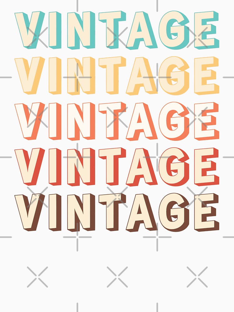 Iconic 70s Vintage Typography Art in Retro Color Palette by Deutschic