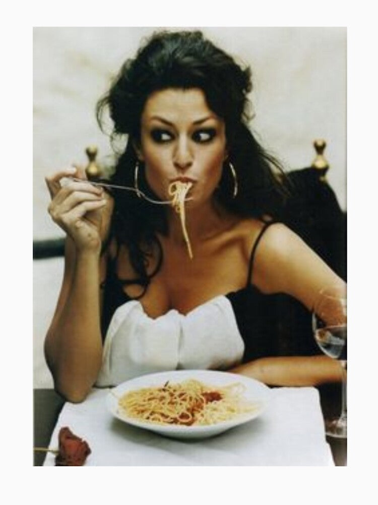 Girl Eating Spaghetti - Sophia Loren by sorryimbusy