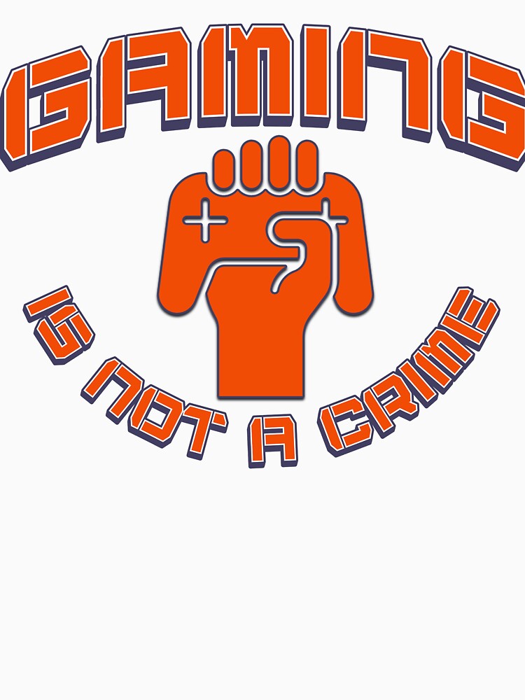 Gaming Is Not A Crime - Retro Controller Power Fist Gamer Design by Abaseen