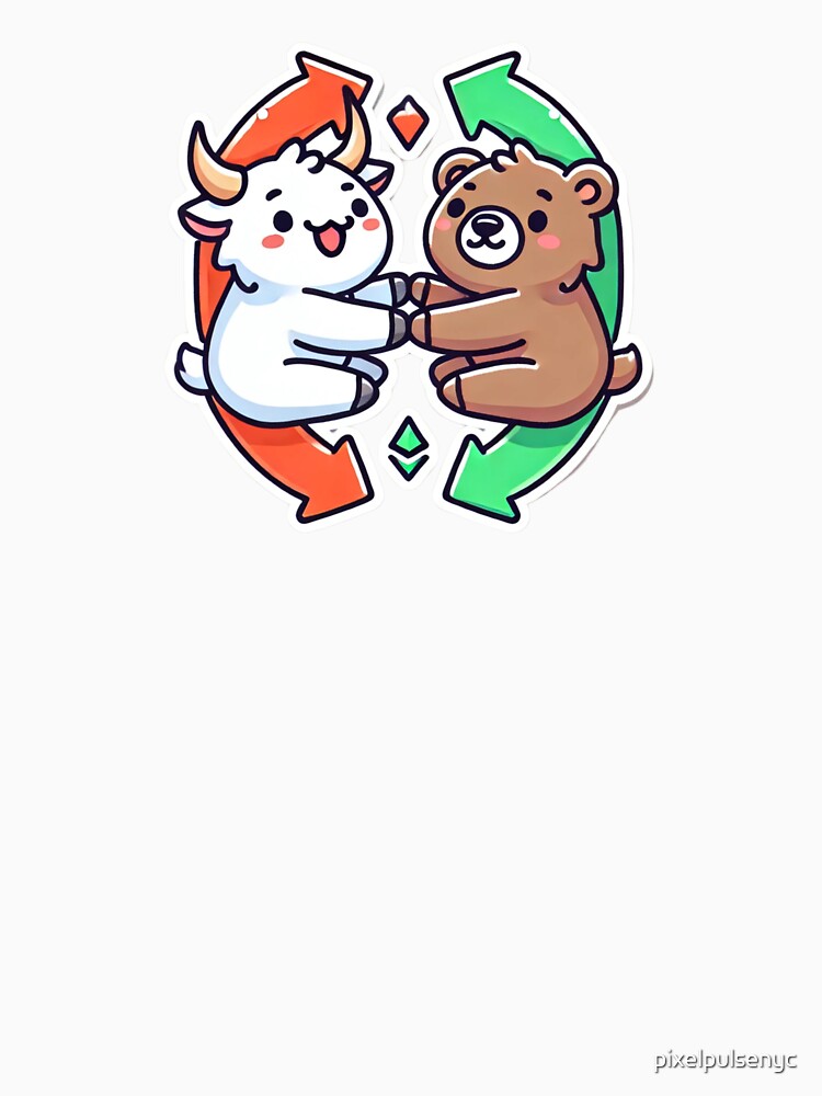 Bull & Bear Crypto Cuties by pixelpulsenyc