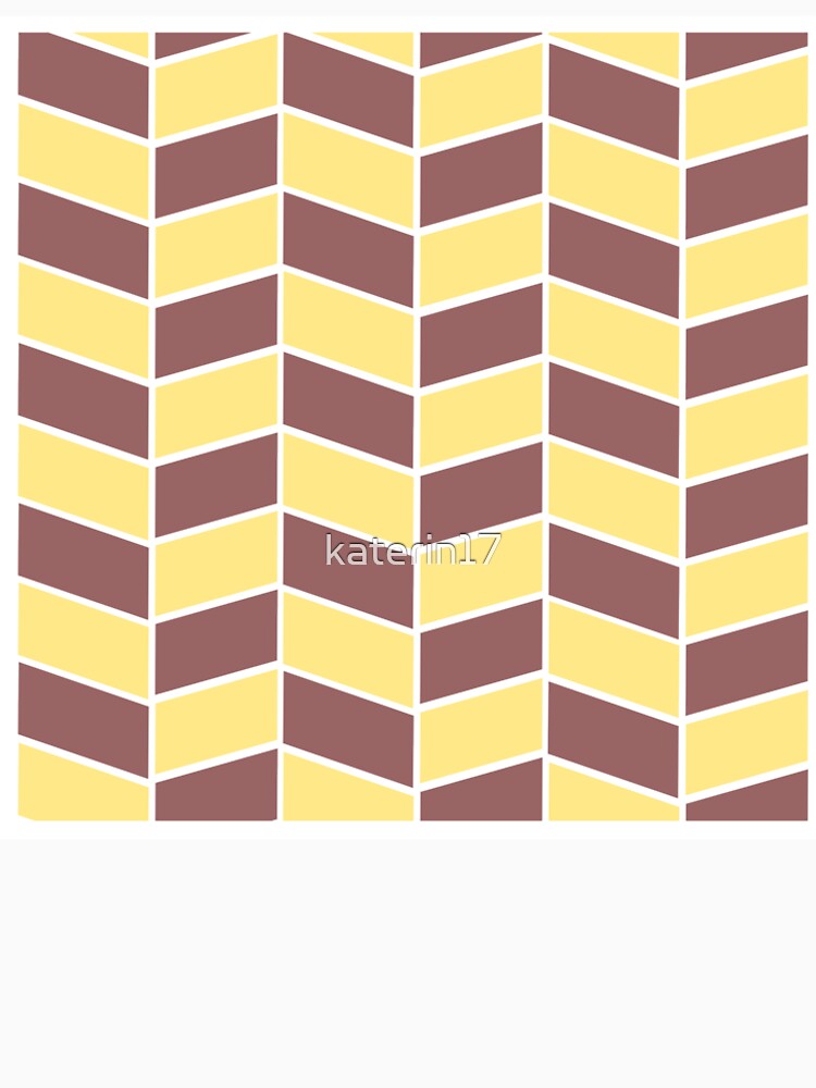 Warm Brown and Yellow Chevron Pattern – Retro Cozy Design by katerin17