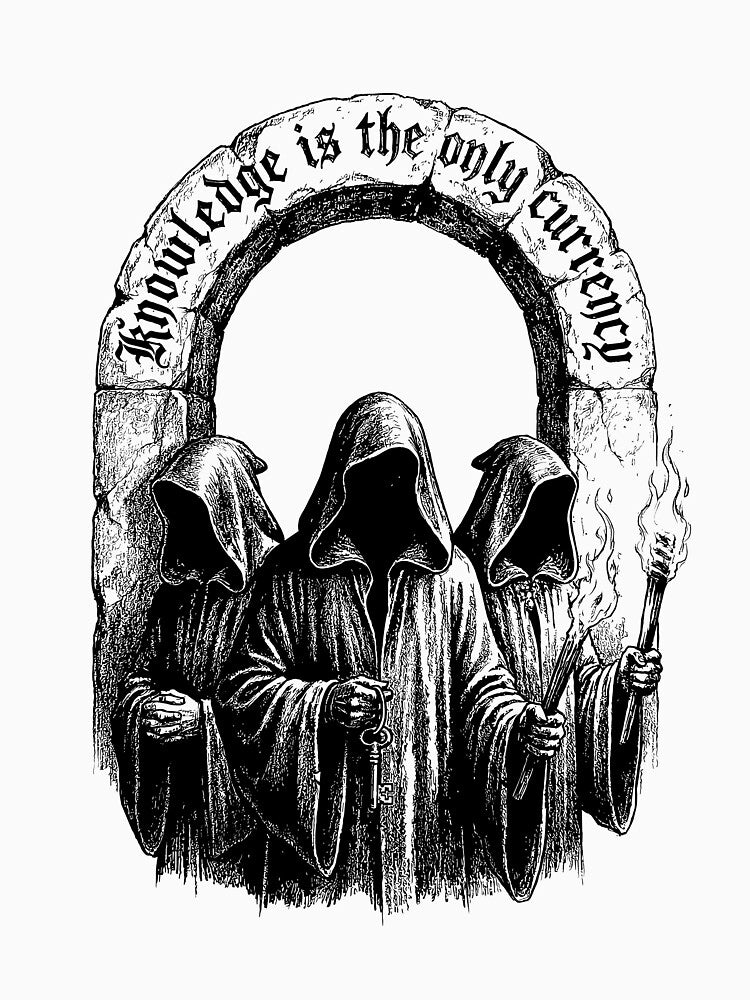 Midnight Ritual Hooded Archive - Dark Academia Secret Society by bapupa