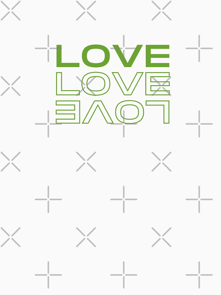 Up side down LOVE in green black and white by PHAMARTIST