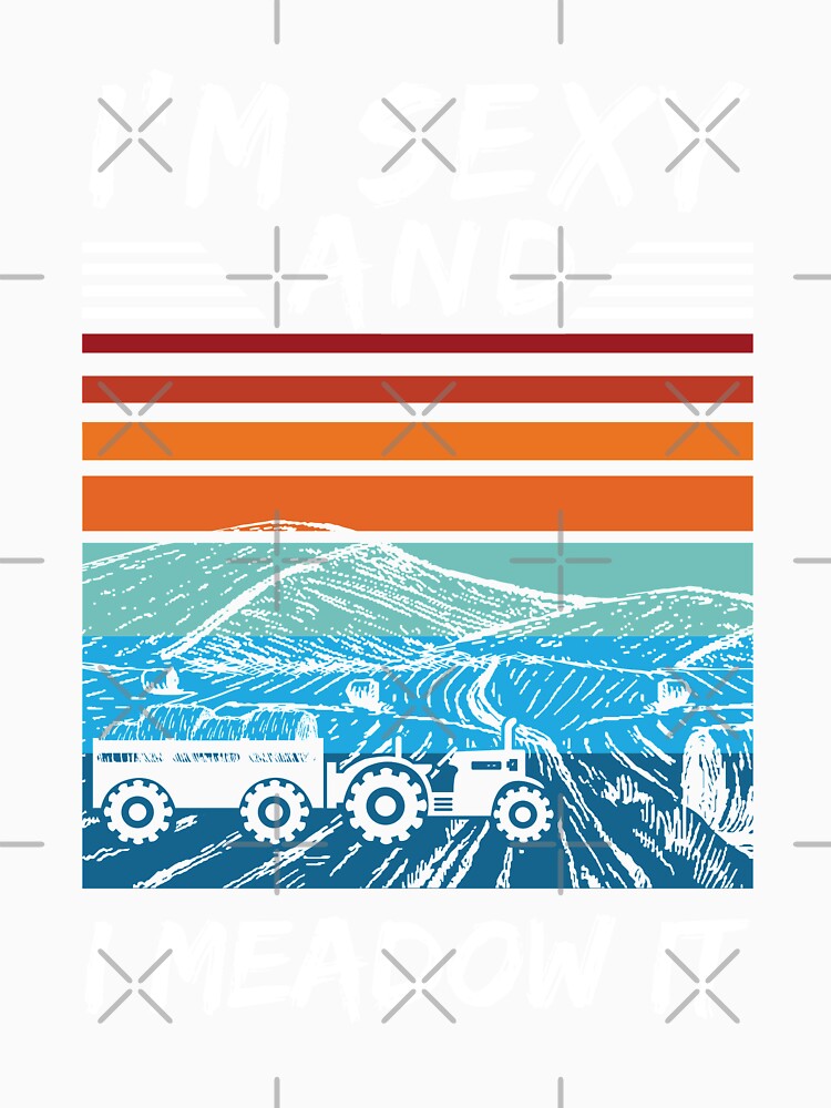 Vintage Farm Haystack Hay Retro Tractor Meadow Farmland Pasture Sexy Farmer by TheAplus