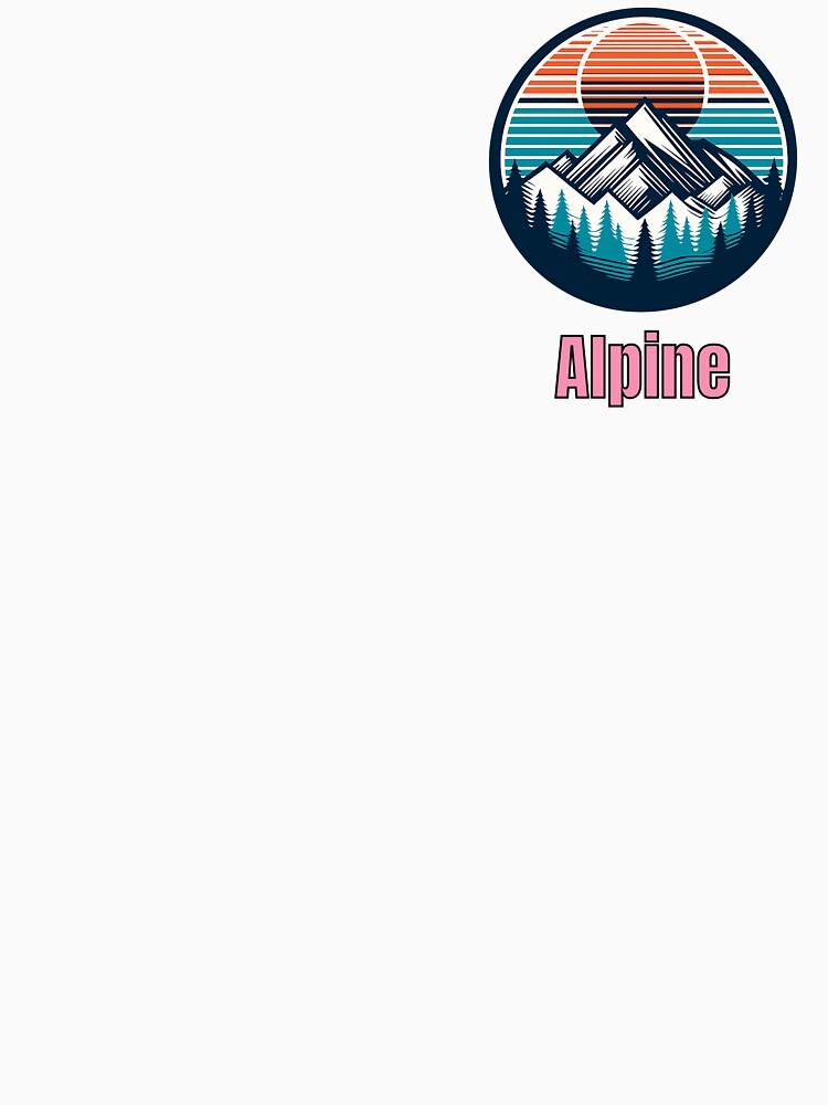 Vintage Alpine Mountain Logo | Retro Outdoor Camping Hiking Design by Timber-Trail