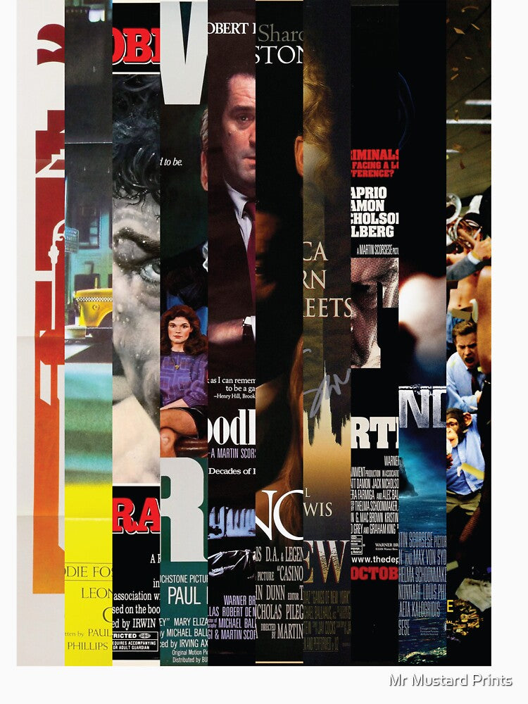 Martin Scorsese Films:  Cinema Poster Abstract Art Print by Mr Mustard Prints