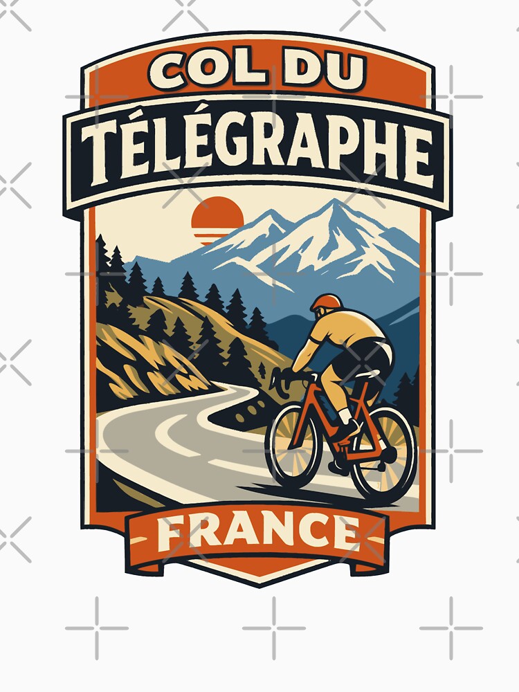 Col du Télégraphe France Cycling Retro Graphic by JackCurtis1991