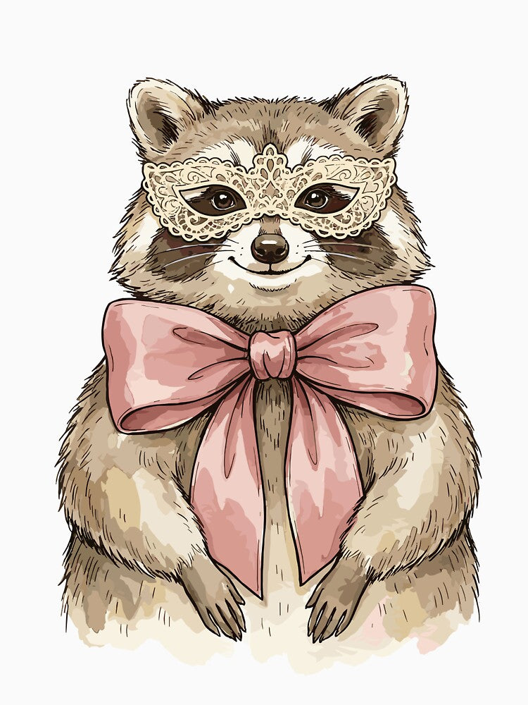 Cute Coquette: Ribbon Raccoon Ruffle by bapupa