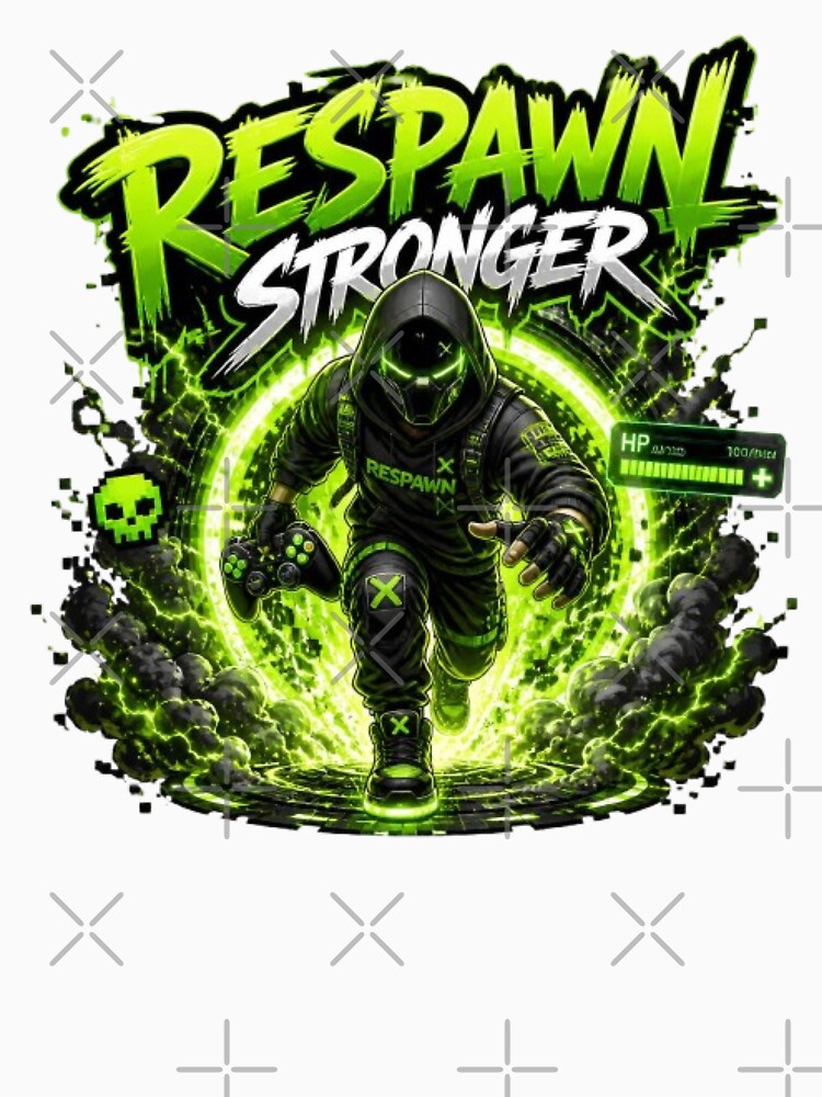 RESPAWN STRONGER Gaming Sticker | Neon Esports Gamer Design by Stylestickers55