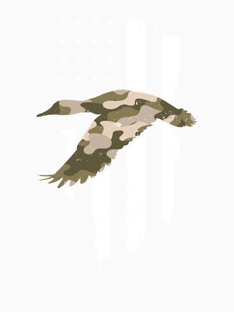 Hunting American Flag Goose - Bird Hunter Camo USA Gift by taaddison50