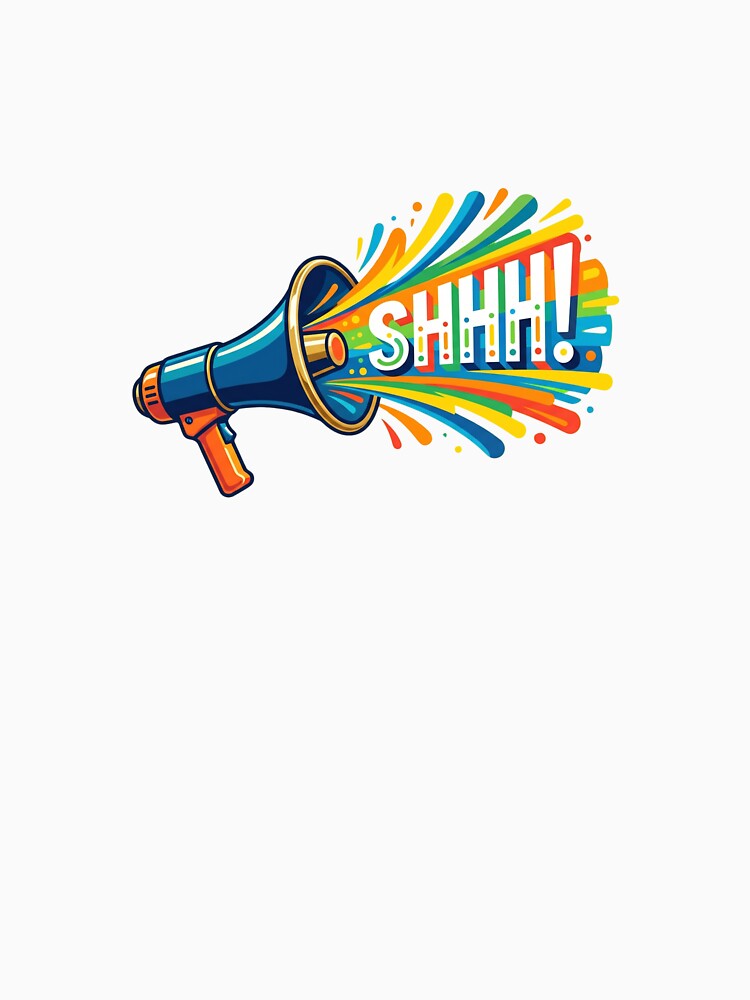 Funny Teacher Gift Loud Shhh Megaphone Classroom Humor by AkDesign022