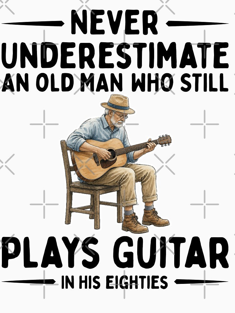 Never Underestimate An Old Man Who Still Plays Guitar in His Eighties by LounisArt