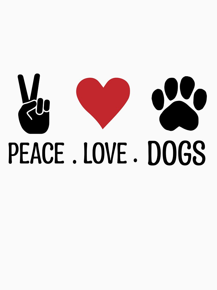 Peace Love Dogs - Hippie Dog Lover Design by SamidesignShop
