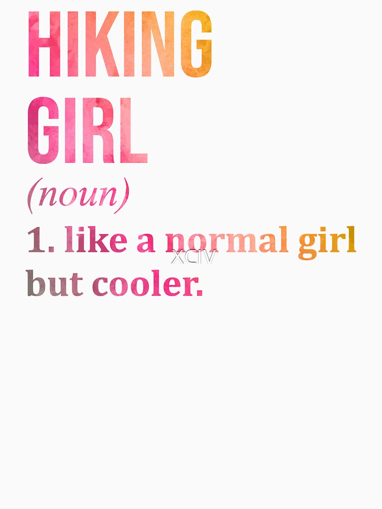 Hiking Girl Definition in Watercolor by XCIV