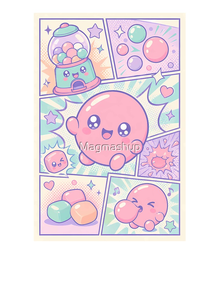 Kawaii Bubble Gum Pop Panels by Magmashup