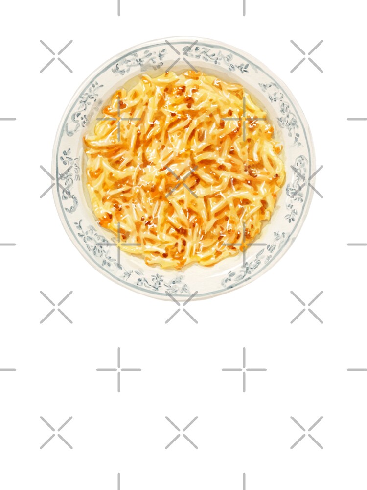 Spätzle, German Egg Noodle Dish with Cheese Sauce by Violet Peonies