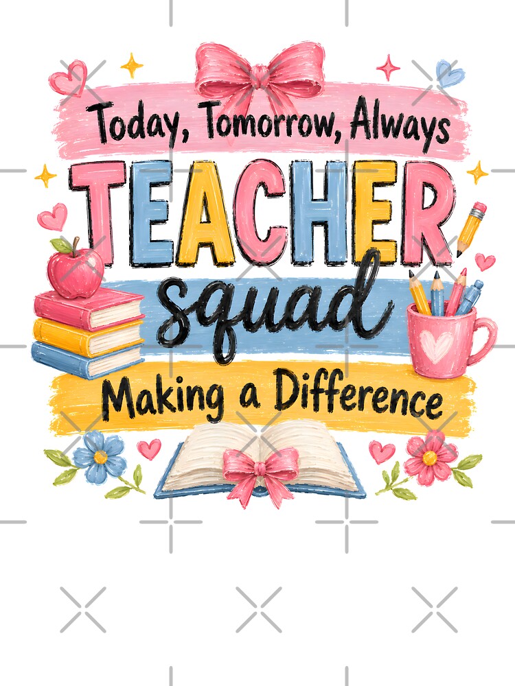 Teacher Squad Making A Difference Cute Teacher by Arty-Printy