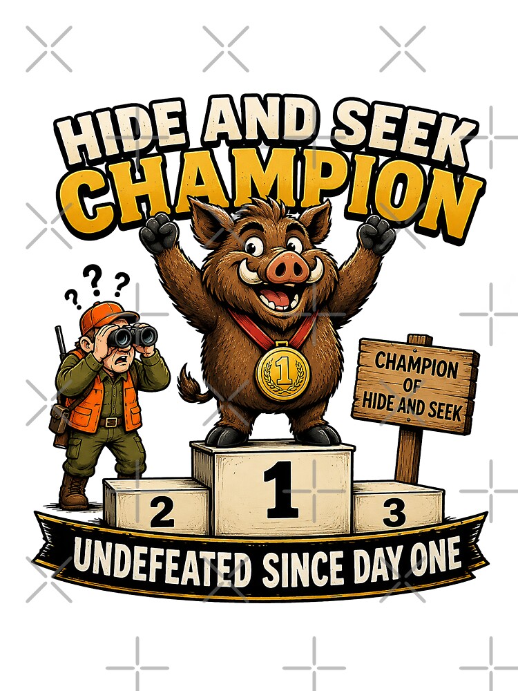 Hide And Seek Champion - Funny Hunting Design by C6S5M