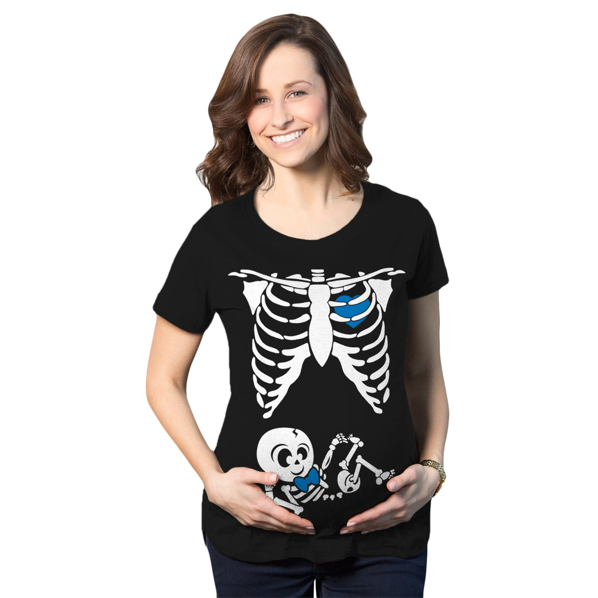 Skeleton Baby Boy Maternity T Shirt