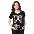 Skeleton Baby Girl Maternity T Shirt