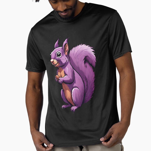 A squirrel sitting in a tree, purple in color. by Dudiudi