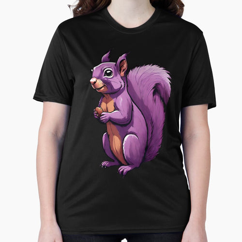 A squirrel sitting in a tree, purple in color. by Dudiudi