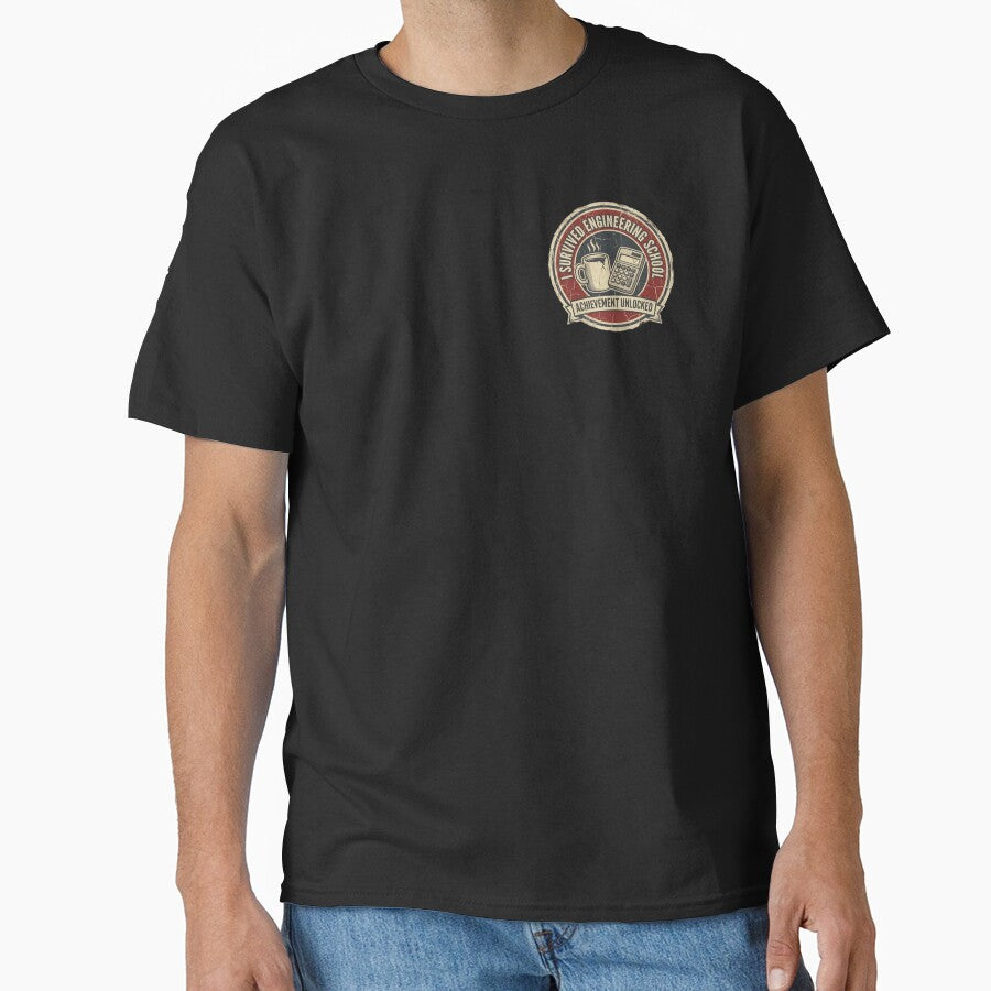 Engineering Survivor Vintage Retro Student Badge Design by Bebew3