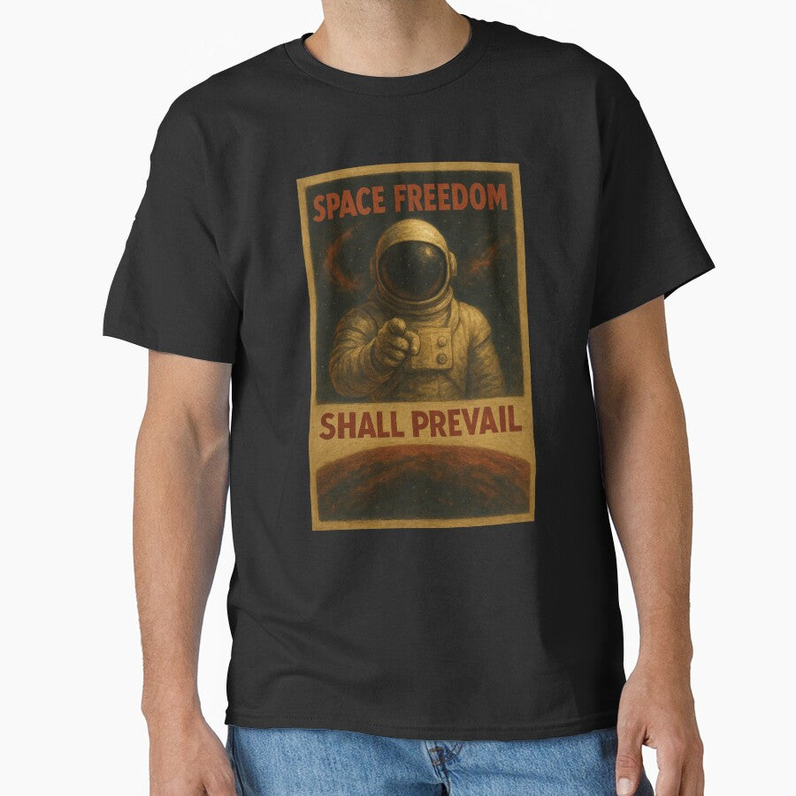 Vintage Space Explorer Propaganda Style Poster by Genius Geek