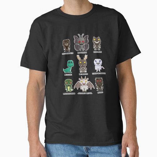 8-Bit Cryptid Monsters - Cute Sasquatch, Mothman, Dogman, Nessie, Wendigo, Chupacabra, Lizardman, Jersey Devil, Momo by NatIntrovertSoc