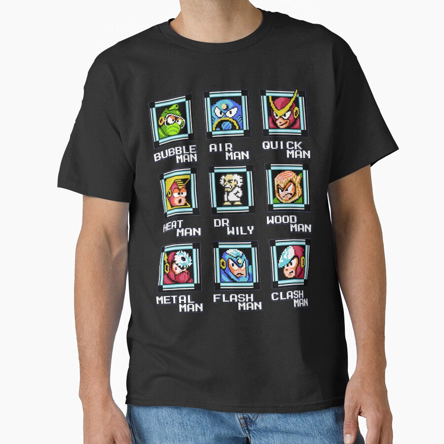 NES Retro Video Game Mega Man Bosses - Duvet, shirt, mug, sweater by redman17