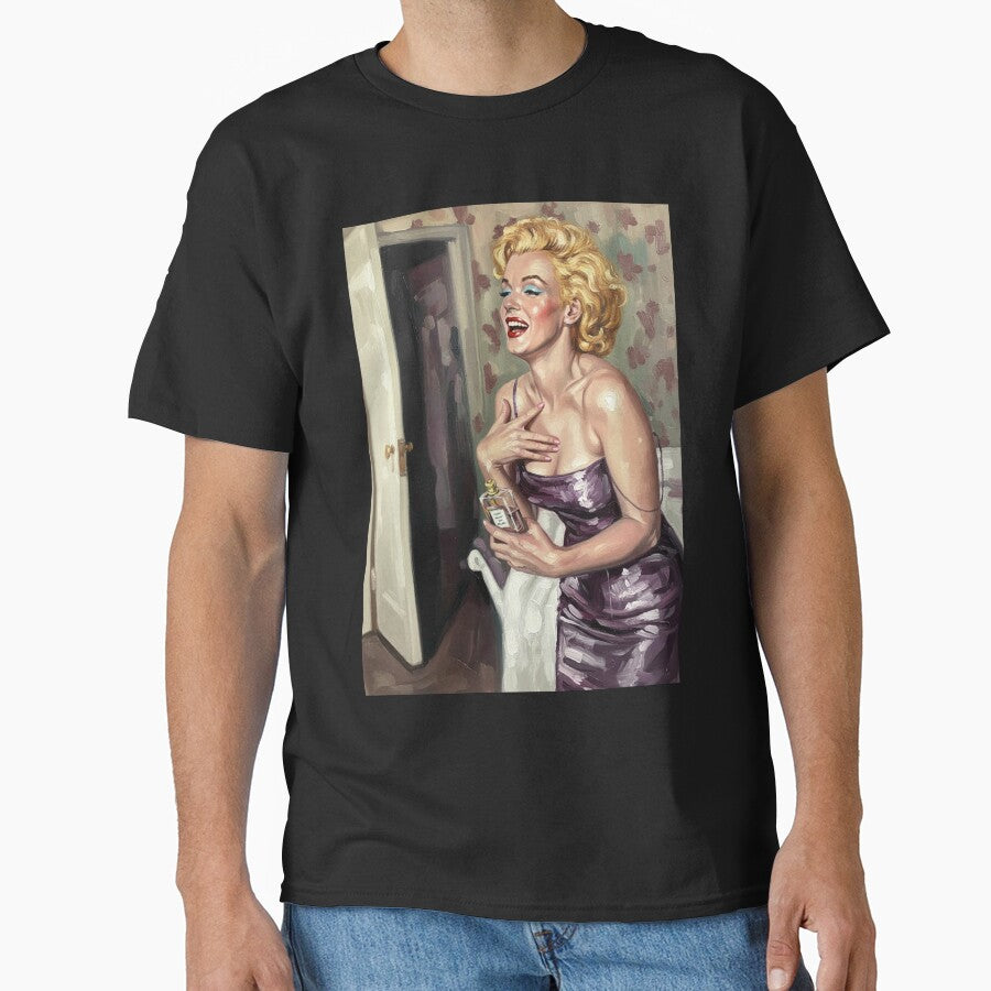 Fragrance of Fame: Marilyn Monroe Joyful Boudoir Portrait by Art's Diner