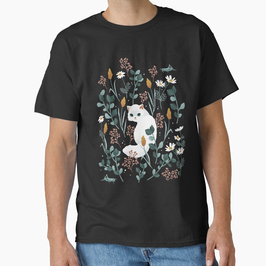 Cat in the meadow pattern 2 by freeminds