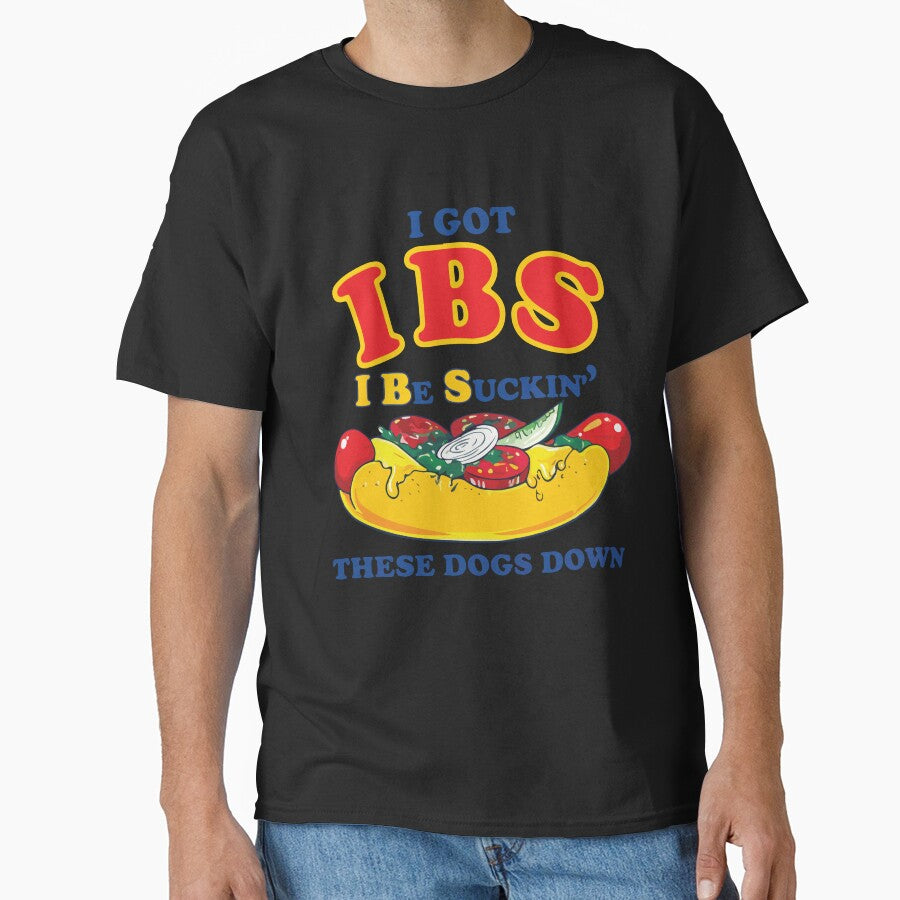 IBS Funny Hot Dog Lover Food Humor Meme Design by kiralynstration
