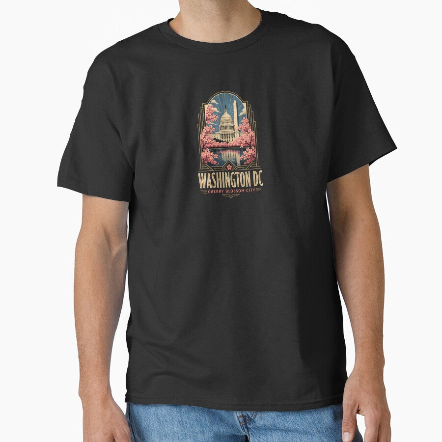 Washington DC Cherry Blossom City Art Deco by Fenay Designs