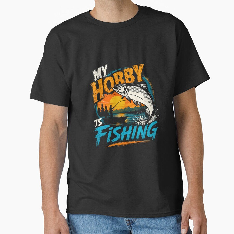 My Hobby Is Fishing Angler Fisherman Hobbyist by SkeletonsDanger