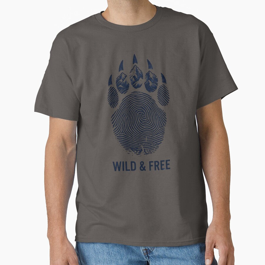 Wild & Free Mountain Bear Paw Print by GabeMountainArt