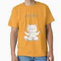 Life Is Yoga Cute White Persian Cat Yoga Meditation Design | Funny Cat Lover Gift by MimiSabu