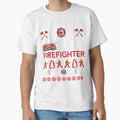 Firefighter Ugly Christmas Sweater Tee Shirt Gifts by mrsmitful
