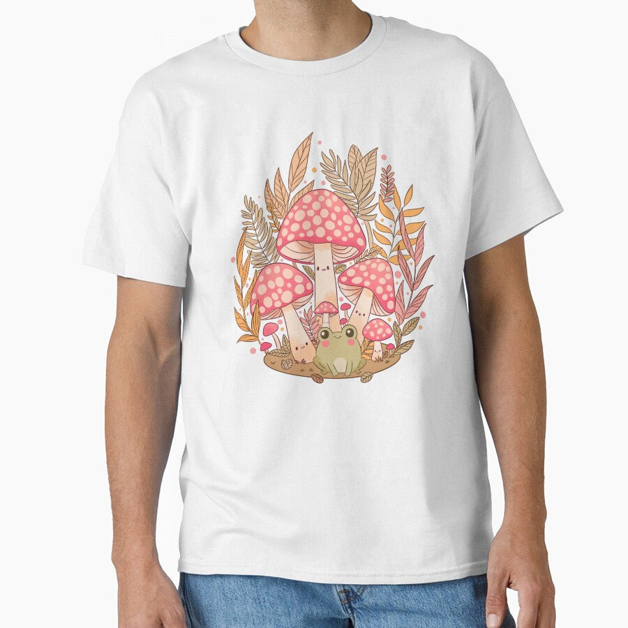 Cottagecore vintage frog and mushrooms by Yarafantasyart