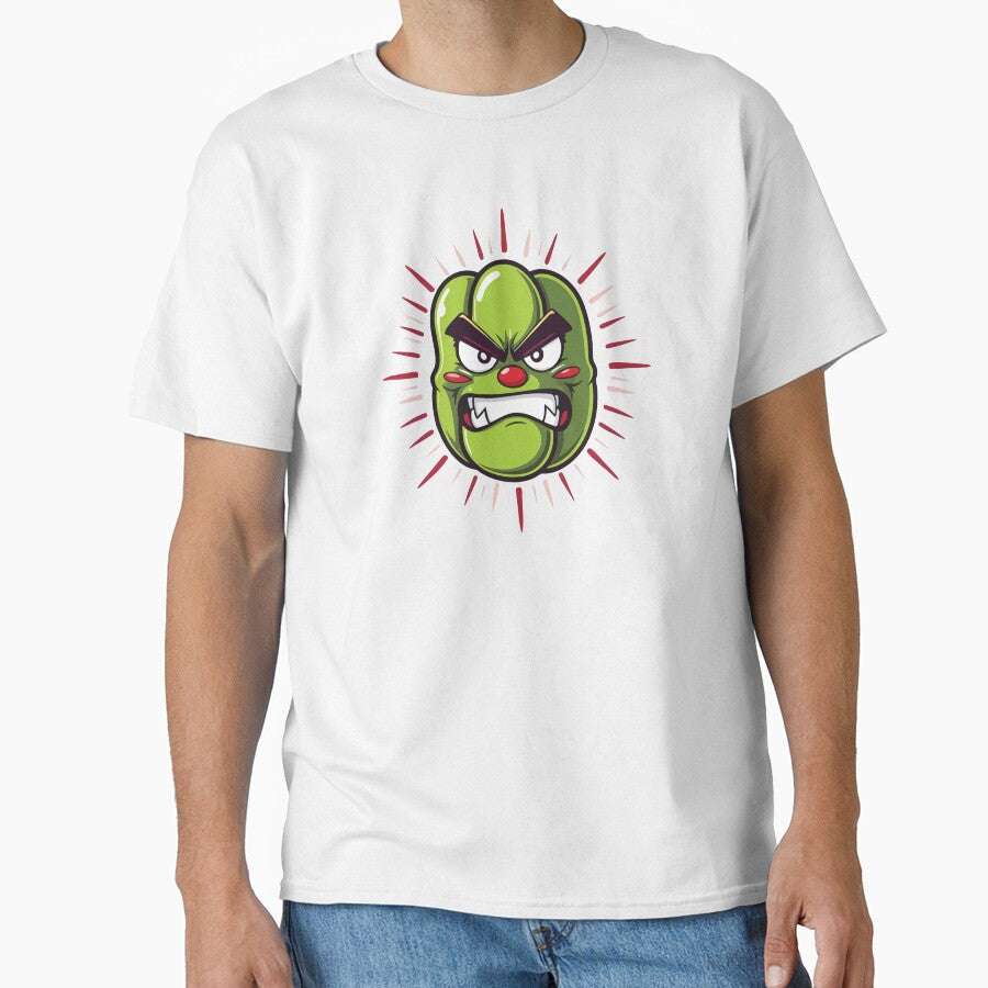 Angry Bell Pepper – Funny Food Cartoon Character by CrownedCanvas