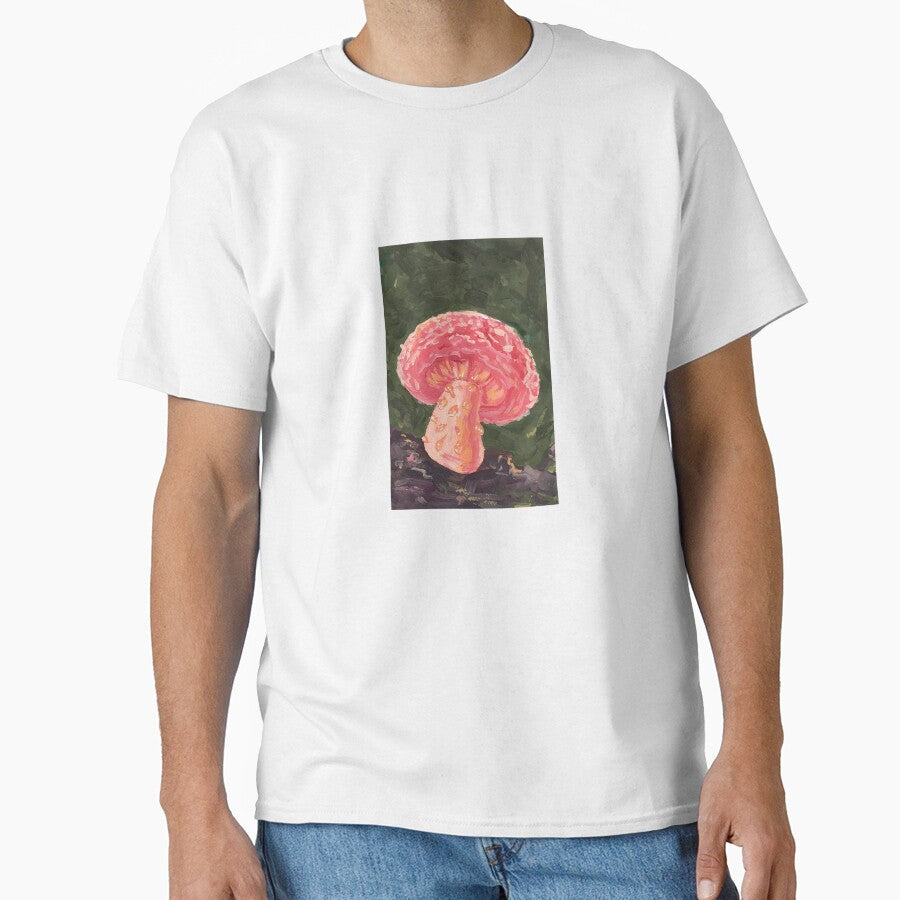 Pink Mushroom Acrylic Painting | Cottagecore Home Decor by JoyfulStarArt