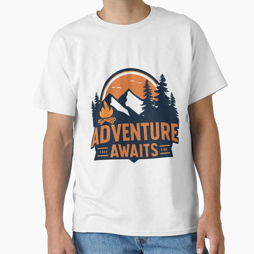 Adventure Awaits: Rustic Outdoor Design with Mountains and Campfire by Kawaii Planet Studio